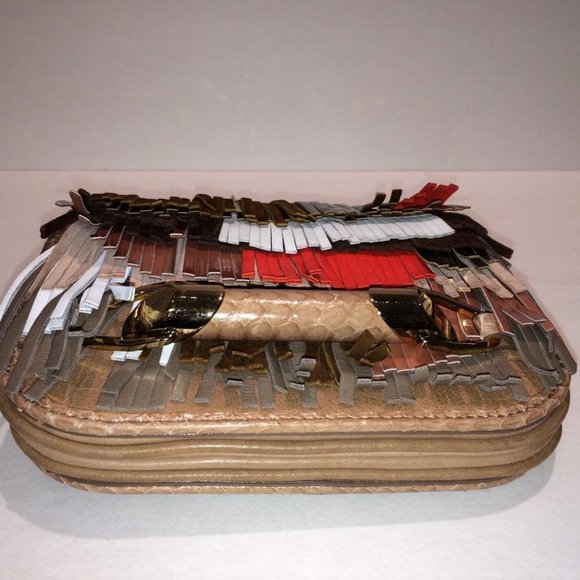 Jimmy Choo Zadie Fringe Elaphe Leather Crossbody - Picture 12 of 14